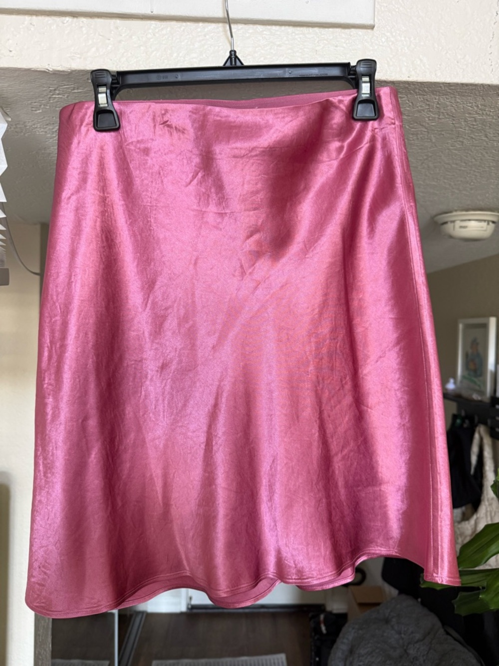 Babaton Satin A-Line Pink Skirt
